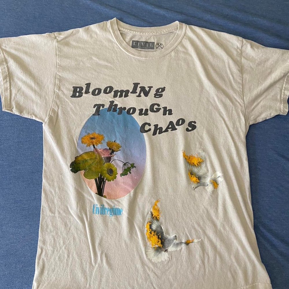 Civil Regimen Blooming Through Chaos Cream Shirt